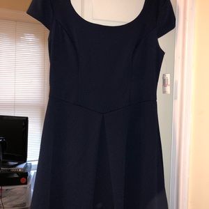 Navy blue, open back dress